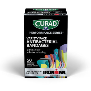 Curad® Performance Series Assorted Anti-Bacterial Bandages