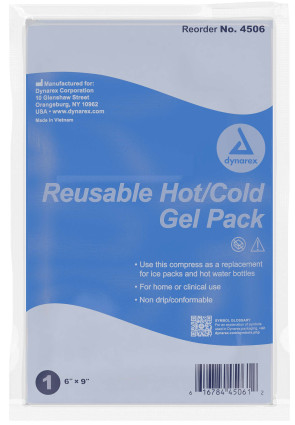 Economy Reusable Hot & Cold Gel Packs, 6" X 9", 24/Case