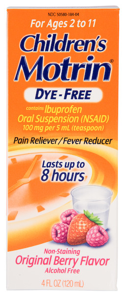 Motrin® Children's Dye-Free Liquid 4 oz, 100 mg Per 5 ml