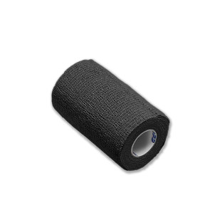 Economy Latex Self-Adherent Wrap, 4" x 5 Yards, Black