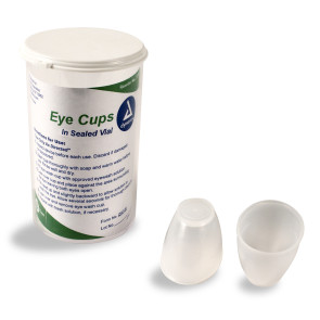Plastic Eye Wash Cups in Sealed Vial, 6/Vial