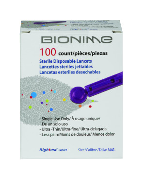 (Out of Stock) Bionime Lancets for GE100, 100 per Box