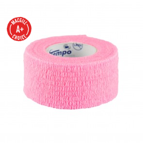 Economy 1" x 5 Yards Self-Adherent Wrap, Pink, Latex-Free