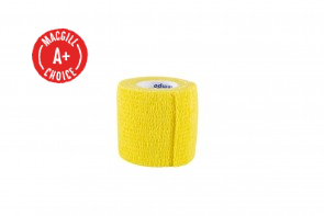 Economy 2" x 5 Yards Self-Adherent Wrap, Yellow, Latex-Free