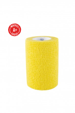 Economy 3" x 5 Yards Self-Adherent Wrap, Yellow, Latex-Free