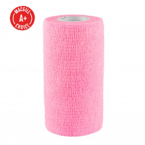 Economy 4" x 5 Yards Self-Adherent Wrap, Pink, Latex-Free