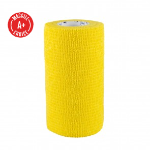 Economy 4" x 5 Yards Self-Adherent Wrap, Yellow, Latex-Free