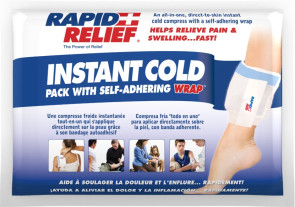 Rapid Relief® Instant Cold Pack w/Wrap, 6"x 9", 24/cs