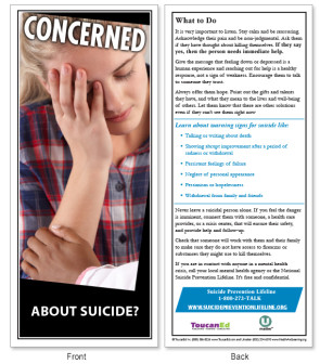 Concerned about Suicide? Fact Card, 50/pack