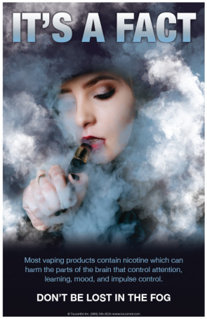 Don't Be Lost In The Fog Vaping Poster, 11" x 17"