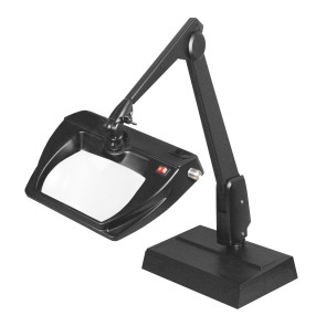 Dazor® LED Stretchview White + UV Desk Base Magnifier