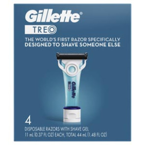 Gillette® TREO™ Disposable Razor, 4/pack