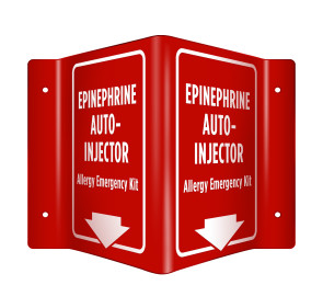 3D Epinephrine/Allergy Emergency Kit Sign