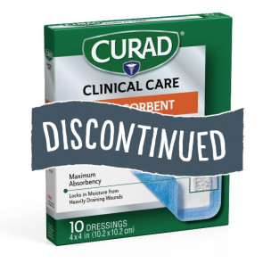 (Discontinued)Curad Ultrasorb 4" x 4" Wound Dressing, 10/Box