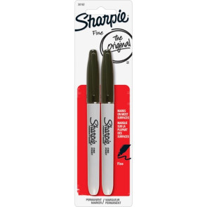 Sharpie® Fine Point Permanent Markers, Black, 2/pack