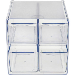 4-Drawer Stackable Cube Organizer