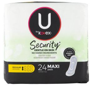 U by Kotex® Security® Maxi Pads 24/bag