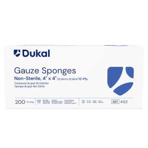 Dukal Non-Sterile 4" x 4" Gauze Sponges 200/Bag