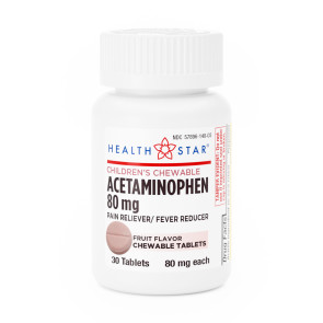 Acetaminophen Chewables, 80 mg, 30/Box