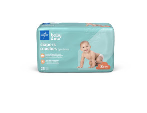 Economy Diapers, Size 3, 25 per pack