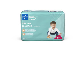 Economy Diapers, Size 5, 25 per pack