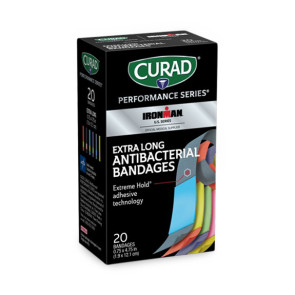 Curad Anti-Bacterial Extra Long Bandages, 20/Box