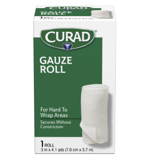 Curad® Stretch Rolled Gauze, 3" x 4.1 yds