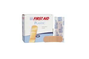 American® White Cross 1" x 3" Plastic Bandages, 100/Box