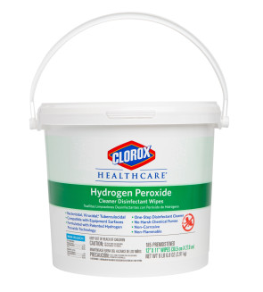 Clorox Healthcare® Hydrogen Peroxide Wipes w/Bucket185 Count