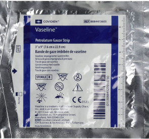 Vaseline™ Petrolatum Gauze Dressing Foil Pack, 3" x 9"