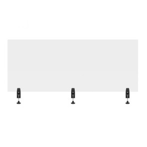 Luxor RECLAIM® Acrylic Clamp-On Desk Divider, 60" x 24"