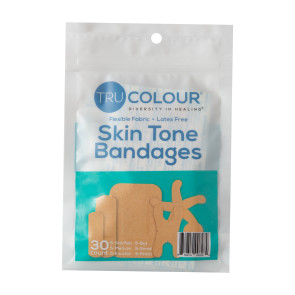 Tru-Colour® Assorted Bandages, Beige, 30/pack
