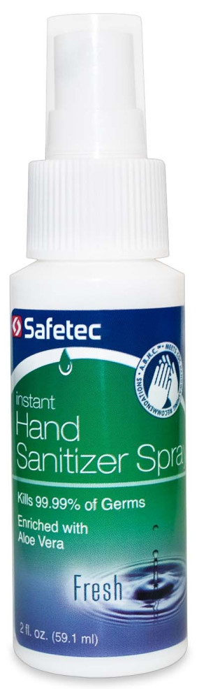 Safetec® Instant Hand Sanitizer Spray, 2oz bottle