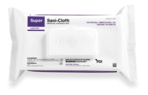 PDI Super Sani-Cloth® Wipes Softpack, 8" X 9", 80 per pack