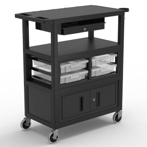 Luxor Deluxe Cart with Locking Cabinet