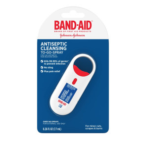Band-Aid® Antiseptic Cleaning To-Go Spray, 0.26 Fl Oz