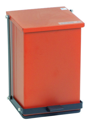 DETECTO® 6 Gallon Step-On Waste Receptacle, Red