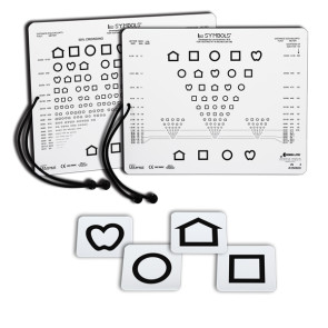 LEA SYMBOLS® Near Vision Card Set with 16-inch Cord and Acuity Line 20/32