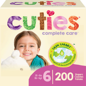 Cuties® Baby Diapers, Size 6, 200/case
