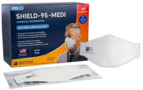 Lighthouse Shield-Medi N95 Masks, 80/Cs