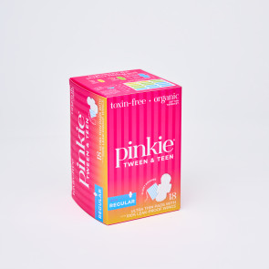 Pinkie® Teen Period Pads, Regular, 18/box