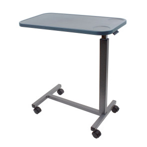 Plastic Overbed Table, Grey