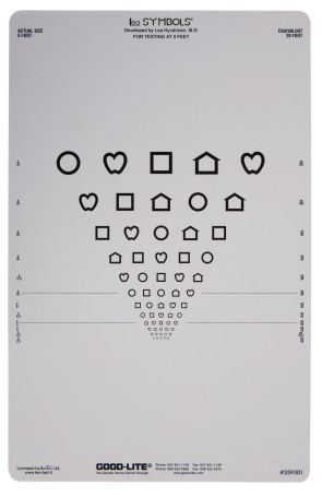 Proportional Spaced LEA Symbols® Preschool Chart, 5 Foot