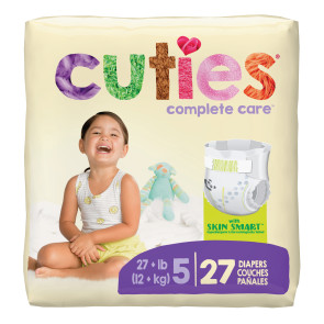Cuties® Complete Care™ Baby Diapers, Size 5, 27 per pack