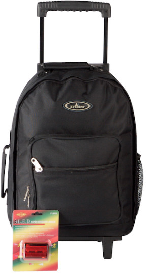 Rolling Backpack with LED Safety Signal