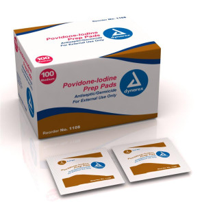 PVP Iodine Prep Pads 100/Box