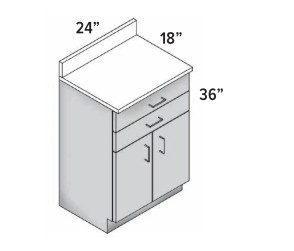 [$] Clinic Base Cabinet with 2 Drawers and 2 Doors