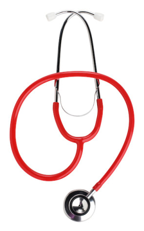 Economy Dual Head Stethoscope, Red