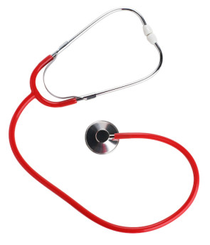 Economy Single Head Stethoscope, Red