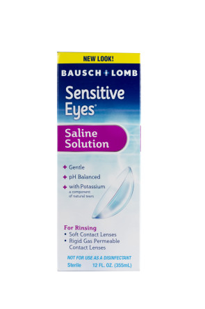 Bausch & Lomb Soft Contact Lens Saline Solution, 12 oz.